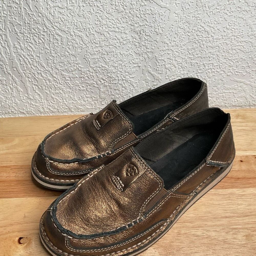 Ariat Womens Cruiser Metallic Bronze Slip On Western Loafer size‎ 8 B